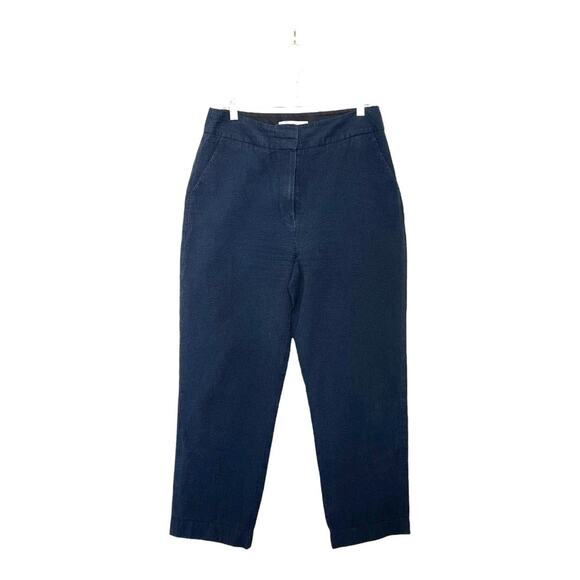 Norse Projects Jana Seersucker Trousers in Dark Navy Size 42 - Picture 1 of 4